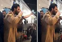 (ویدئو) آواز محلی؛ خوانندگی لری زیر بارون