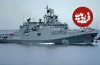 تصویر ناو روسی که در بندرعباس پهلو گرفت