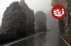 عکس| سفر زمان؛ تصویری از عابران پیاده و یک کامیون در جاده چالوس؛ یک قرن قبل
