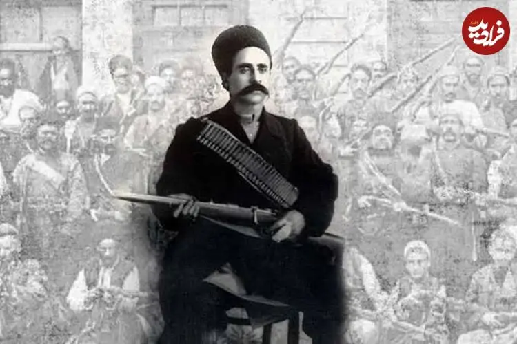 عکس| سفر زمان؛ تصویری از «ستارخان» در حال کشیدن قلیان