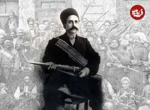 عکس| سفر زمان؛ تصویری از «ستارخان» در حال کشیدن قلیان
