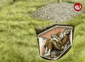 زنی که 9 هزار سال قبل با شاخ گوزن و کلاهِ پَر دفن شد