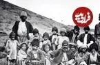 عکس| سفر زمان؛ عکس یادگاری دختر و پسر روستایی در دوران قاجار