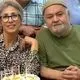 عکس| چهره روز؛ واکنش غم انگیز «معصومه قاسمی» به فوت همسرش «اکبر عبدی»