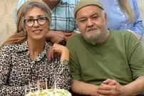 عکس| چهره روز؛ واکنش غم انگیز «معصومه قاسمی» به فوت همسرش «اکبر عبدی»