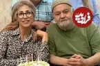 عکس| چهره روز؛ واکنش غم انگیز «معصومه قاسمی» به فوت همسرش «اکبر عبدی»
