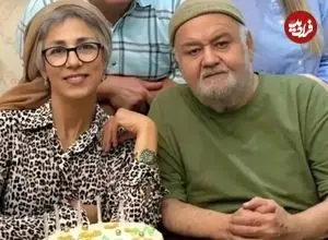 عکس| چهره روز؛ واکنش غم انگیز «معصومه قاسمی» به فوت همسرش «اکبر عبدی»