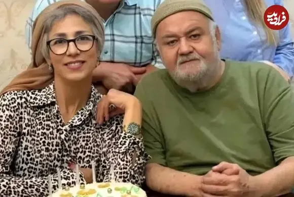 عکس| چهره روز؛ واکنش غم انگیز «معصومه قاسمی» به فوت همسرش «اکبر عبدی»