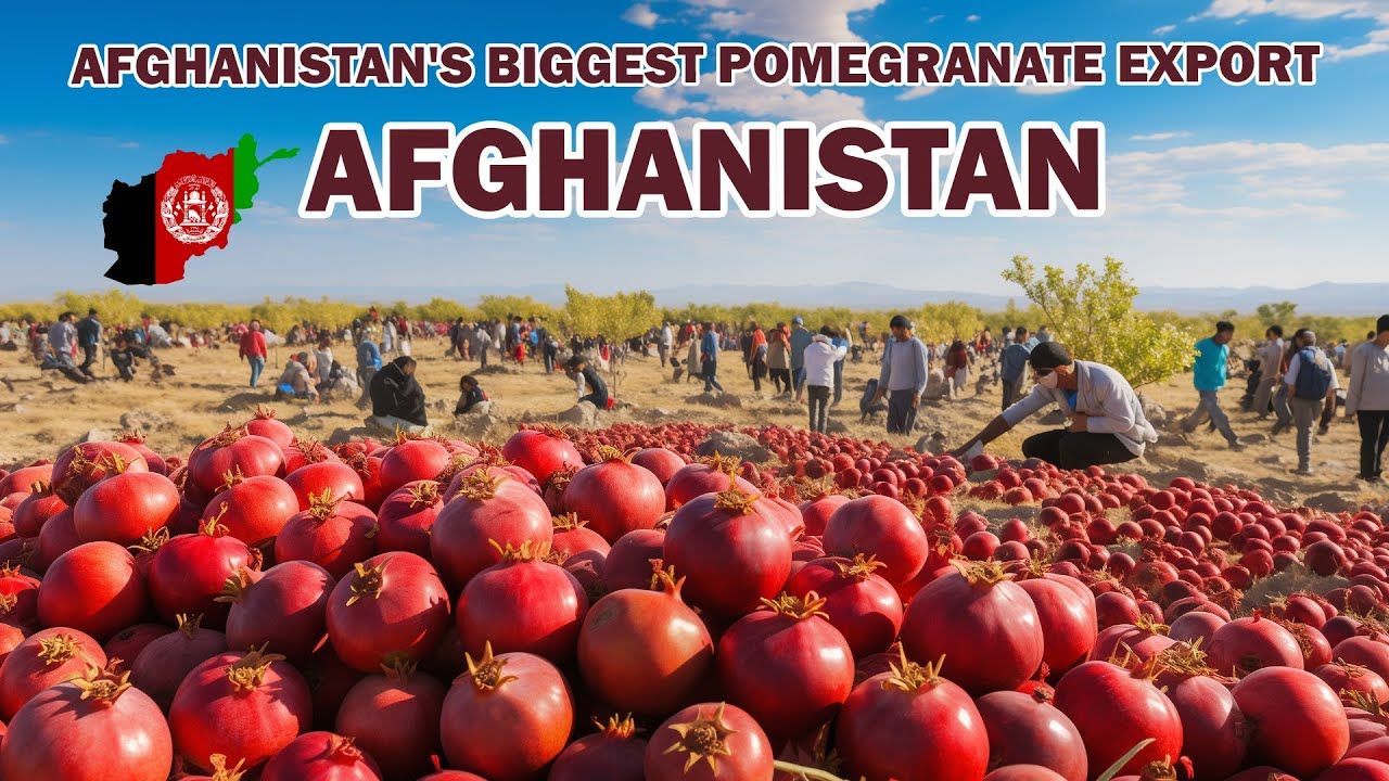 (ویدئو) فرآیند دیدنی برداشت انارهای صادراتی در باغ های افغانستان را ببینید