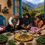 ببینید| غذای روستایی در ایران؛ پخت لوبیا پلو و تهیه ترشی لوبیا سبز