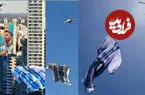 ببینید| پرواز پیراهن غول‌پیکر مسی