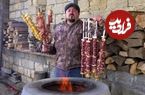 (ویدئو) غذای روستایی در ترکیه؛ یک روش متفاوت برای کباب کردن ران و دل مرغ