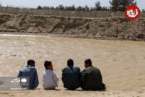 (تصاویر) بارندگی‌های افغانستان دشت خشکیده سیستان را زنده کرد