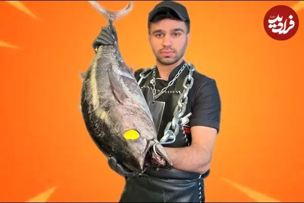 ببینید| غذای خیابانی در ایران؛ برش ماهرانه ماهی تن و پخت یک غذای متفاوت با آن