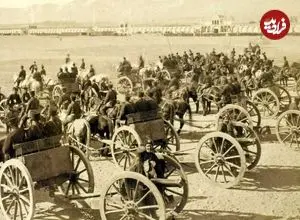 سفر به تهران قدیم؛ تصویری نایاب از توپ‌های جنگی در میدان مشق قاجار