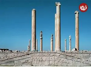 عکس| سفر به ایران قدیم؛ منظرۀ «تخت جمشید» قبل از مرمّت در سال 1313