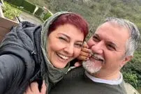 عکس| سفر زمان؛ آناهیتا همتی 23 ساله در کنار جمشید مشایخی در پشت‌صحنه «بهشت گمشده»