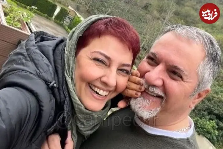 عکس| سفر زمان؛ آناهیتا همتی 23 ساله در کنار جمشید مشایخی در پشت‌صحنه «بهشت گمشده»