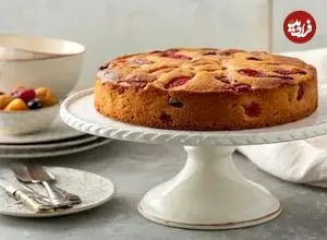 طرز تهیه کیک میوه‌ای خانگی نرم و خوشمزه در چند مرحله