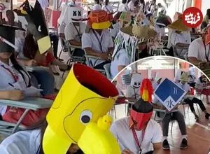 ببینید| کلاه‌های ضدتقلب دانشجویان فیلیپینی در امتحانات خبرساز شد