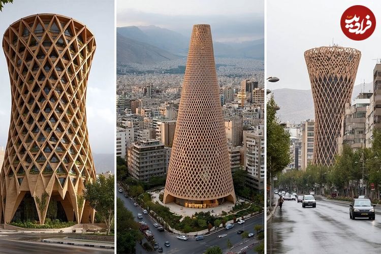 تصاویر؛ معماری پارامتریک با طرح آجر ایرانی: طرحی الهام‌بخش خلق شده با هوش مصنوعی