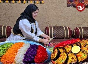 ببینید؛ غذای روستایی در ایران؛ پخت دلمه بادمجان توسط یک بانوی روستایی