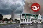 ببینید| گردباد شدید یک مدرسه را تخریب کرد