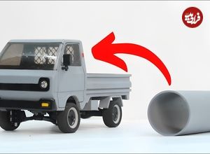 ببینید؛ فرآیند درست کردن وانت سوزوکی با لوله پی وی سی