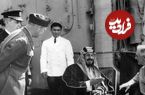 عکس؛ سفر در زمان؛ «پادشاه اول عربستان و اطرافیان در حال خوردن یک شتر کامل»؛ سال 1325