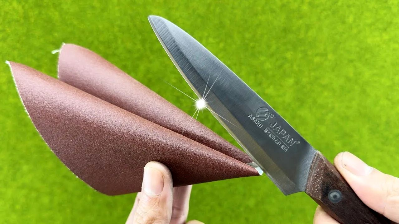 (ویدئو) یک روش عالی و ساده برای تیز کردن چاقوی بسیار کُند