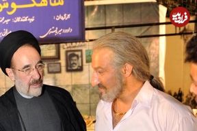 عکس؛ سفر به تاریخ؛ چهرۀ «محسن تنابنده» در اتاق گریم سریال «شاهگوش»