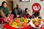ببینید| غذای روستایی در افغانستان؛ پخت دلمه با فلفل دلمه ای رنگی در روستا