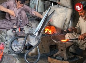 ببینید| مراحل دیدنی ساخت قیچی به روش سنتی در کارگاهی در پاکستان