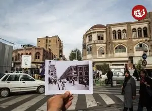 عکس| سفر به تهران قدیم؛ درشکه ها، خودروها و زنان در خیابان خاکی لاله زار؛ سال 1313