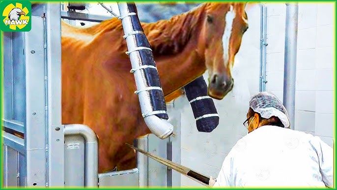 (ویدئو) نحوه پرورش 99.1 هزار اسب در آمریکا؛ کارخانه فرآوری گوشت اسب