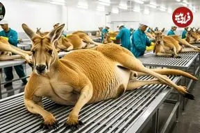 ببینید| چگونه استرالیایی ها هزاران کانگورو را برای تولید گوشت پرورش می دهند؟