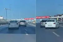 ( ویدیو) مزاحمت جنون‌آمیز راننده خودروی شاسی بلند برای یک سواری وسط اتوبان