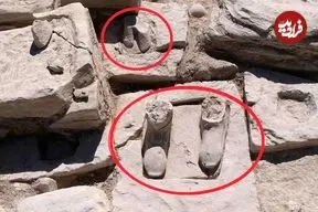 «پاهای مجسمه‌ها» بعد از 25 قرن از زیر خاک بیرون آمدند