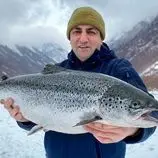 ببینید| غذای روستایی در آذربایجان؛ پخت ماهی سالمون پوشیده شده با نمک در هوای برفی