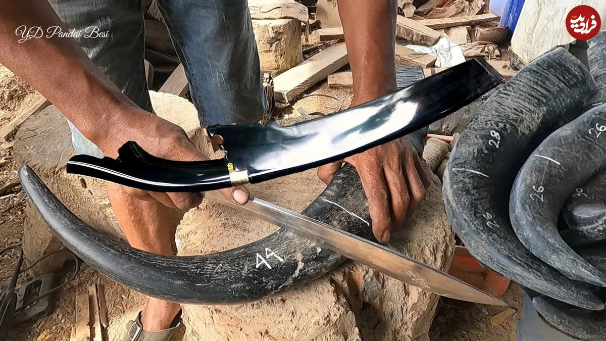 (ویدئو) نحوه ساخت غلاف و دسته چاقو با شاخ بوفالو 