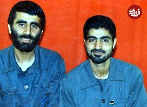 عکس؛ سفر در زمان؛ سردار سلیمانی با محسن بلند و ظاهر متفاوت در جبهه؛ دهه 60