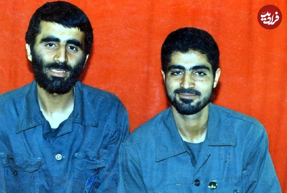 عکس؛ سفر در زمان؛ سردار سلیمانی با محاسن بلند و ظاهر متفاوت در جبهه؛ دهه 60