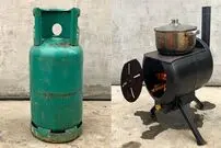 ببینید؛ نحوه ساخت یک اجاق هیزمی دودکش دار خلاقانه با کپسول قدیمی گاز 