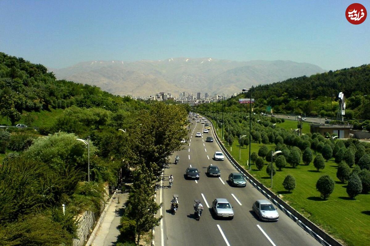 عکس؛ سفر به تهران قدیم؛ بزرگراه مدرس، ۵۵سال پیش
