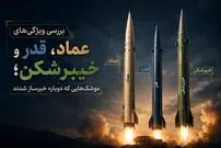 تصاویر| بررسی ویژگی‌های عماد، قدر و خیبرشکن؛ موشک‌هایی که دوباره خبرساز شدند