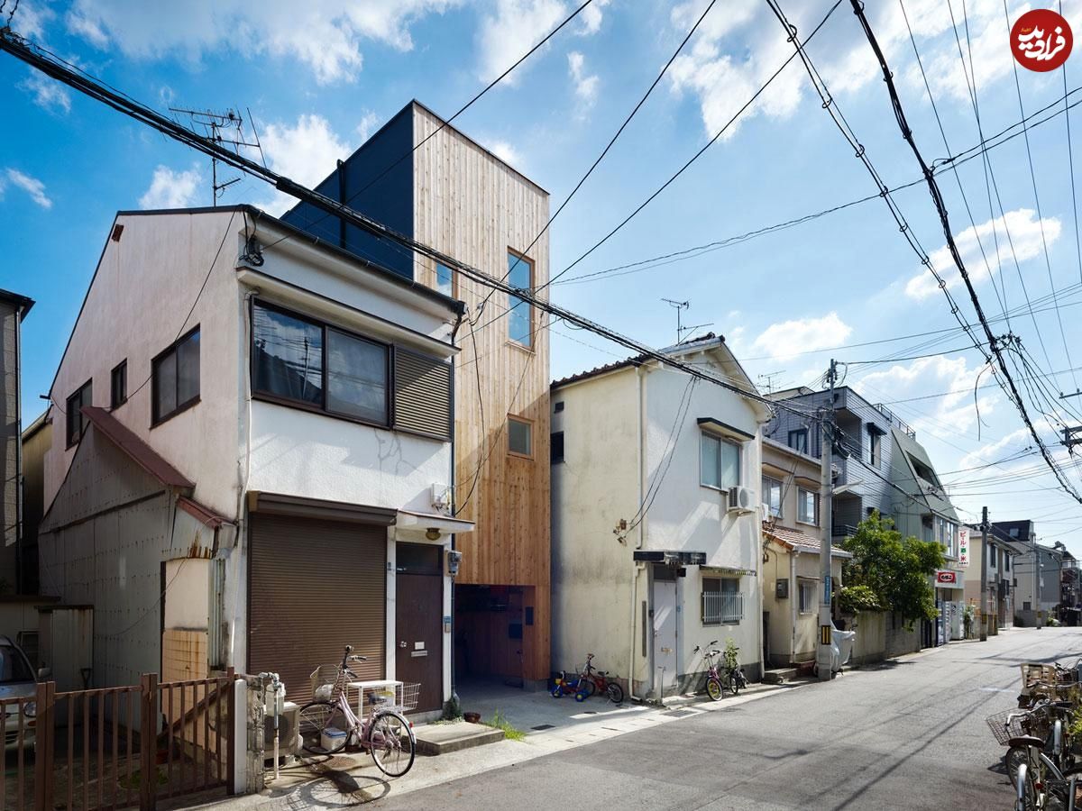 (تصاویر) معماری متفاوت ژاپنی برای ساختن خانه در زمین 37 متری