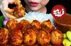 (ویدئو) غذا خوردن با صدا به سبک دختر مشهور تایلندی؛ خوردن 10 تخم مرغ با چلو!
