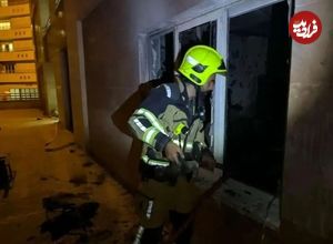 تصاویر؛ آتش‌سوزی در خوابگاه دختران دانشگاه آزاد قزوین