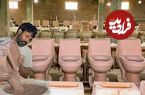 ببینید؛ مراحل ساخت توالت فرنگی در کارگاهی در پاکستان