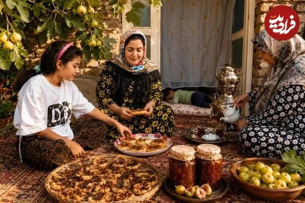 ببینید| غذای روستایی در ایران؛ پخت نان سنتی و مربای انجیر خانگی